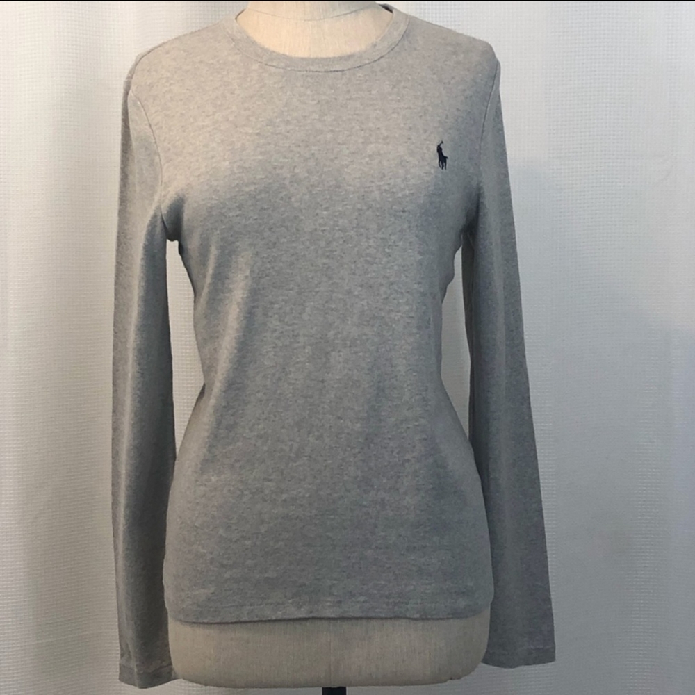 EUC RALPH LAUREN SPORT GRAY LONG SLEEVE SIZE XL